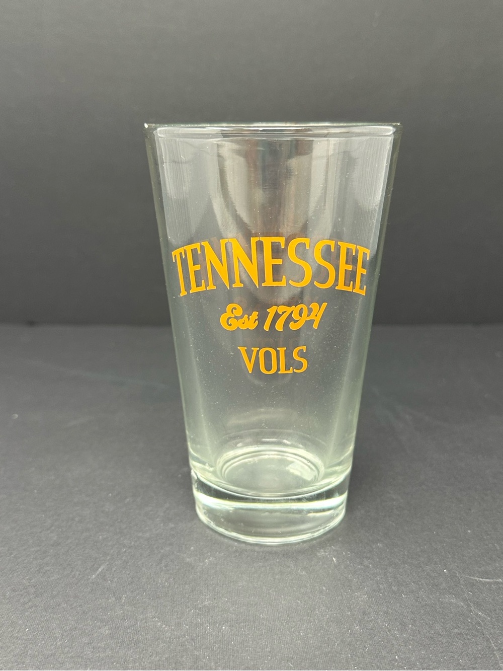NCAA University of Tennessee Vols Logo Clear 16 oz Beverage Glass A1